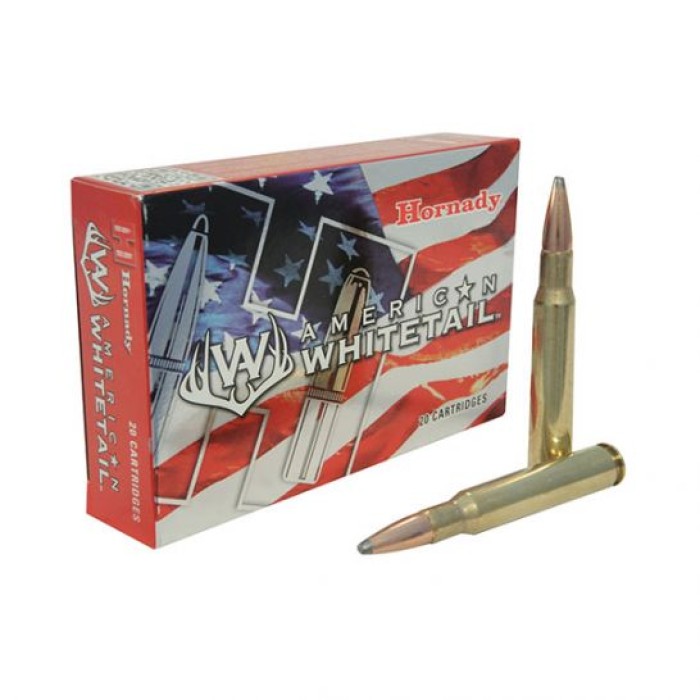 Hornady American Whitetail .30-06 Springfield 180 grain InterLock SP Brass Cased Centerfire Rifle Ammo, 20 Rounds, 81084