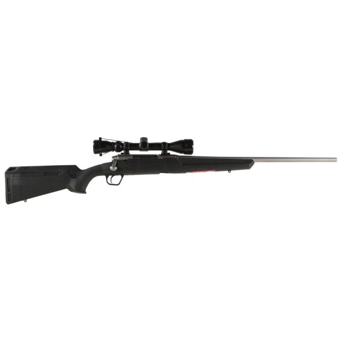 Savage Arms Axis XP Scoped Stainless/Black Bolt Action Rifle - 22-250 Remington