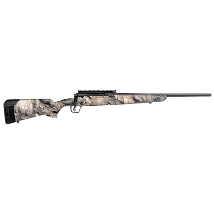 Savage Axis II 22-250 Rem, 20" Barrel, Synthetic Mossy Oak Overwatch Stock Gunsmoke Gray PVD, 4rd