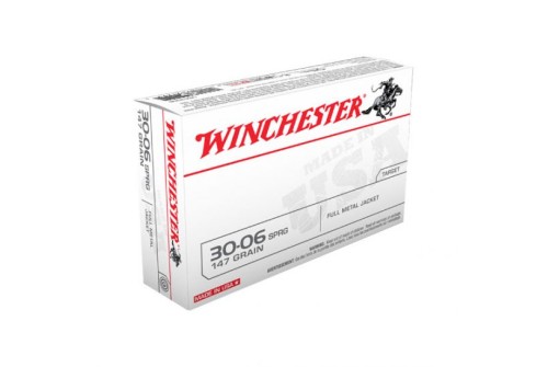 Winchester USA 30-06 147gr FMJ Ammunition, 20 Round Box - USA3006