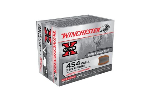 Winchester 454 Casull Magnum 250gr JHP Super X Ammunition, 20 round Box - X454C3