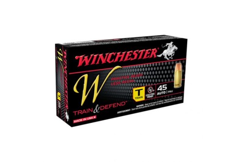 Winchester 45 Auto/ACP 230gr RLFMJ Train Ammunition, 50 Round Count - W45T