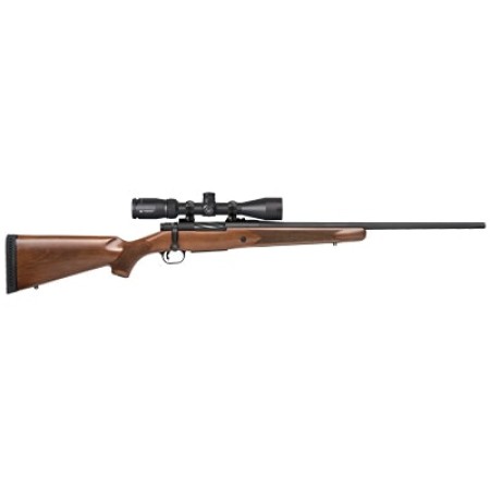 Mossberg 28057 Patriot  22250 Rem Caliber with 51 Capacity 22 Fluted Barrel Matte Blued Metal Finish  Walnut Stock Right Hand Full Size Includes Vortex Crossfire II 39x40mm Scope UPC: 015813280570