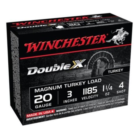 Winchester Supreme Dbl X Mag Tky LD 20Ga 3 #4 10/10 X203XCT4 020892016620