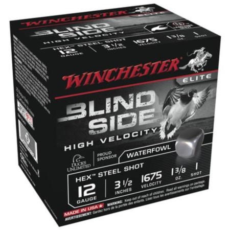 Winchester Blind Side HV 12Ga 3.5'' 1-3/8 OZ #1 25 SBS12LHV1