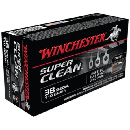 Winchester Super Clean Non Toxic 38 Special 110 Grain Jacket - Brass Casing