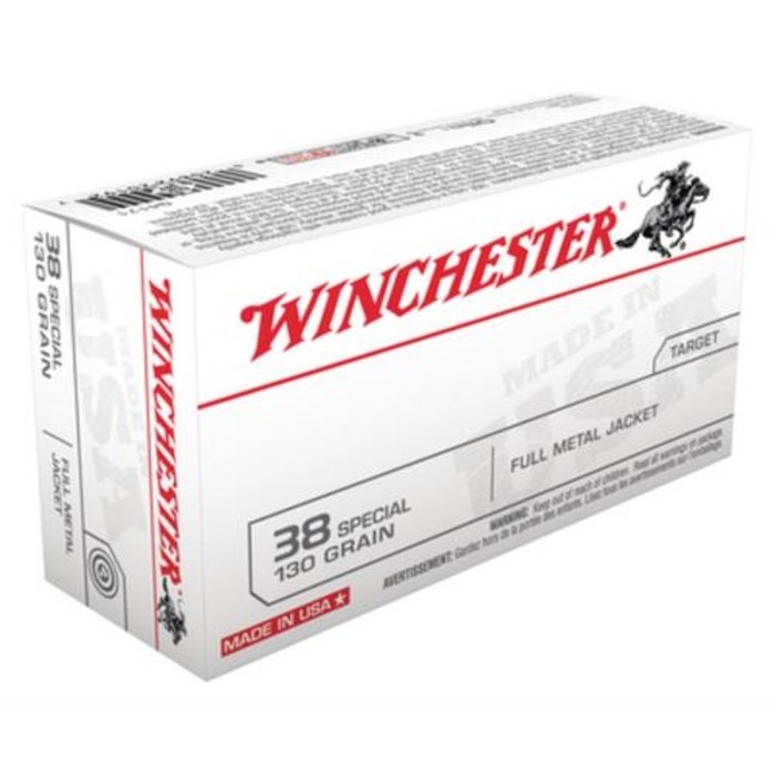 Winchester USA .38 Special 130gr, FMJ, 100rd/Box