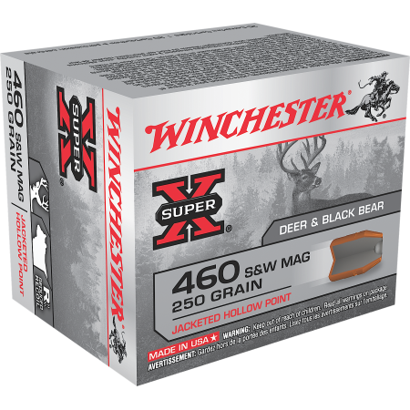 Winchester Super-X 460 S&W 250gr JHP Handgun Ammo - 20 Rounds