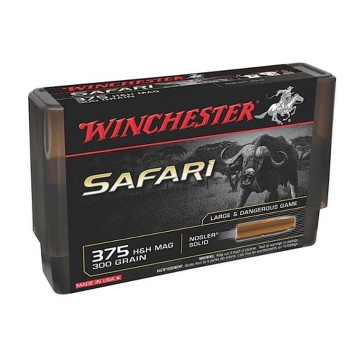 Winchester Ammo Supreme 375Hh 300Gr Nosler Solid 20/10 S375SLS -