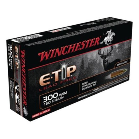 Winchester 300Wsm 150Gr E-Tip Lead Free S300SETA -