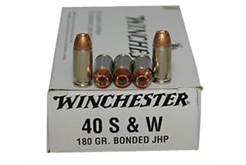 Winchester USA .40 SW 180 Gr, Jacketed Hollow Point Bonded, 50rd Box