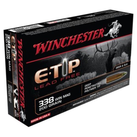 Winchester 338Win Mag 200Gr E-Tip 20/10 S338ET 020892218406