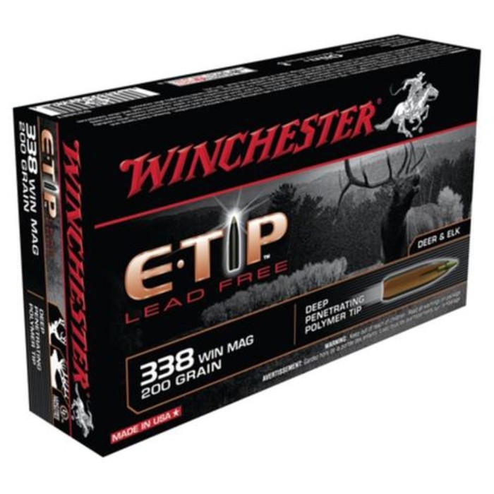 Winchester 338Win Mag 200Gr E-Tip 20/10 S338ET 020892218406