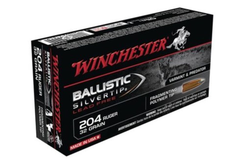 Winchester AMMO 204RUG 32GR BAL SILVERTIP LEADFREE 20/10 020892218543