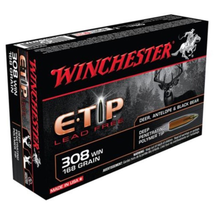 Winchester 308Win 168Gr LF E-Tip 20/10 S308ETB 020892218727