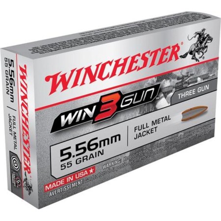 Win 3Gun 556Nato 55 Grain Weight Fmj 20/Box 020892220652 -