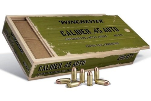 Winchester 45Acp 230Gr Fmj Wood Box SG45WB 020892222090