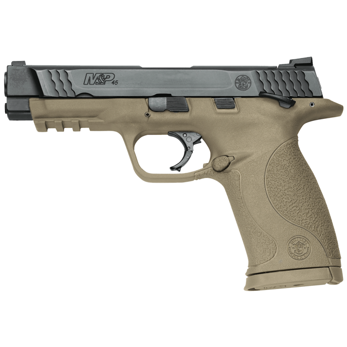 M&P45 4.5In 45 Acp Black Melonite Fde Novak Lo-Mount Carry 10+1Rd 109156 022188091564