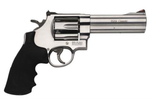 Smith & Wesson 629 Classic 44 Mag 5" 6rd Rubber Grip Matte Stainless Finish