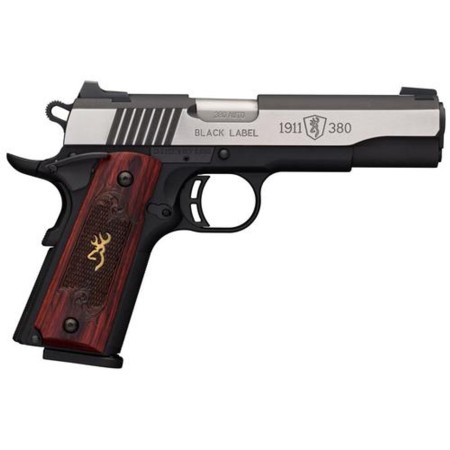 Browning Black Label Medallion Pro, .380 ACP, 4.25", 8rd, Rosewood Grips