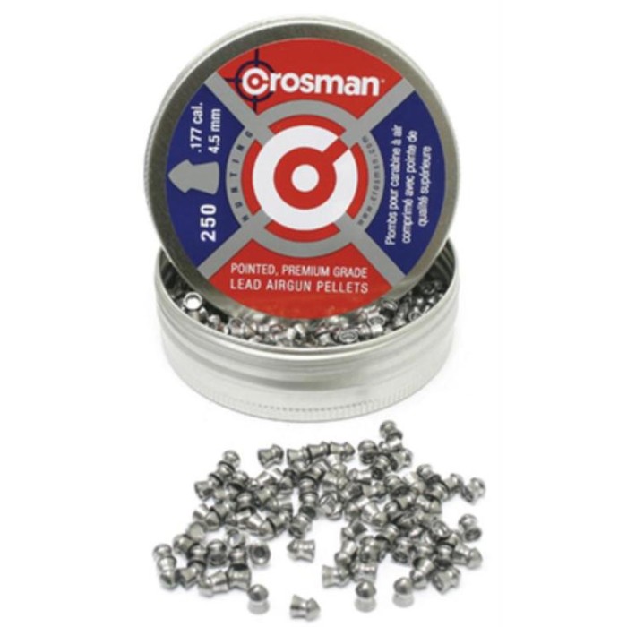 Crosman P177 Pointed Pellets .177 Pellet Lead Pointed Hunting Pellet 250 Per Tin