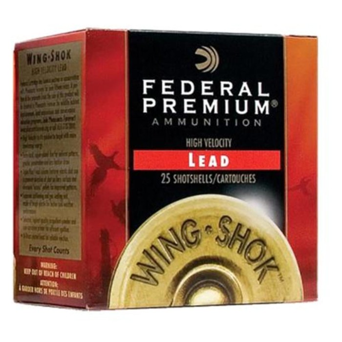 Federal Premium Wing-Shok High Velocity Lead 12 Ga, 2.75", 1-5/8oz, 8 Shot, 25rd/Box