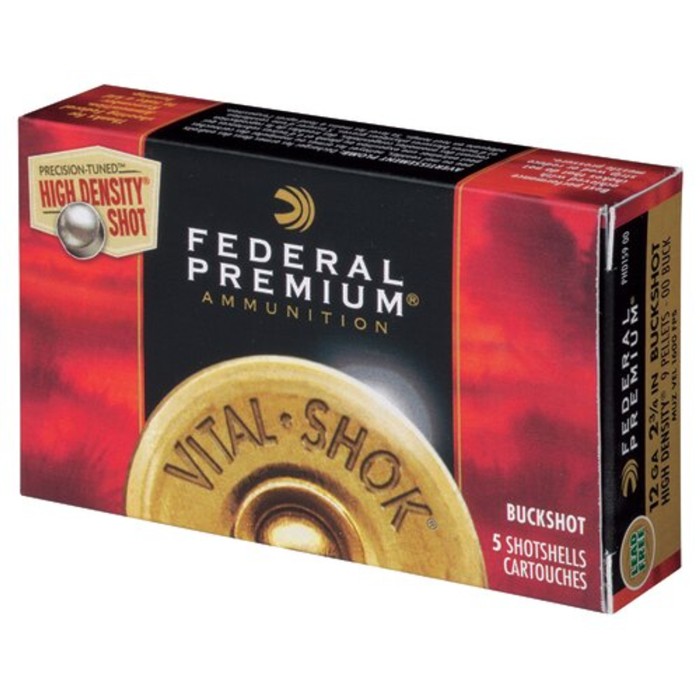 FEDERAL AMMO 12Ga 2-3/4 High Density 00 Buck 5rd