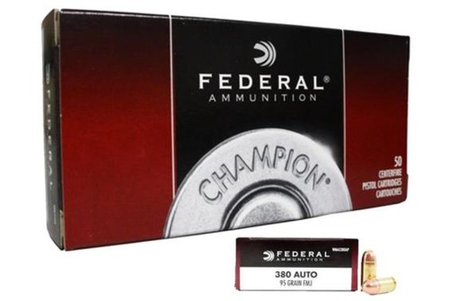 Federal Champion, 380 ACP, 95Gr, Full Metal Jacket, 50rd Box