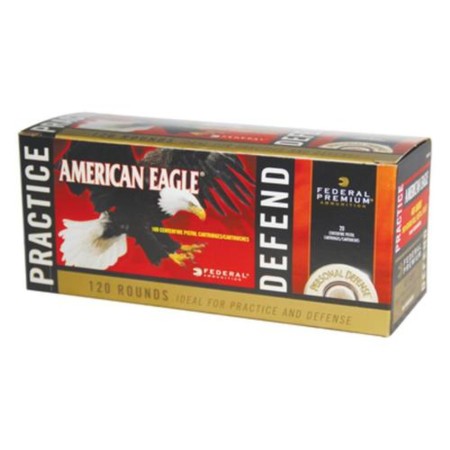 Federal Pae40180 American Eagle Pratice And Defend Combo 40 S&W 180 GR Fmj/Jhp 120 Bx/ 4 CS 029465063641