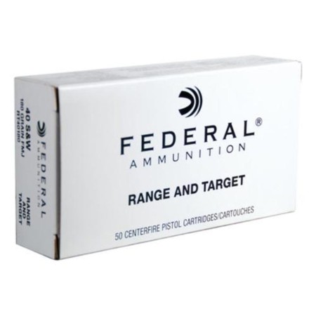 Federal Range and Target Handgun Ammunition .40 S&W 180 Grain Fu - Brass Casing