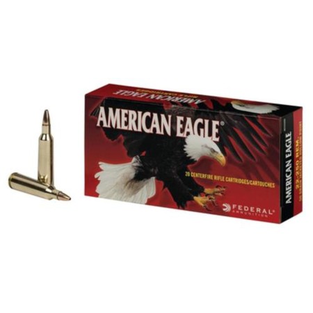 Federal American Eagle .22-250 Remington 50gr, Jacketed Hollow Point 20rd Box