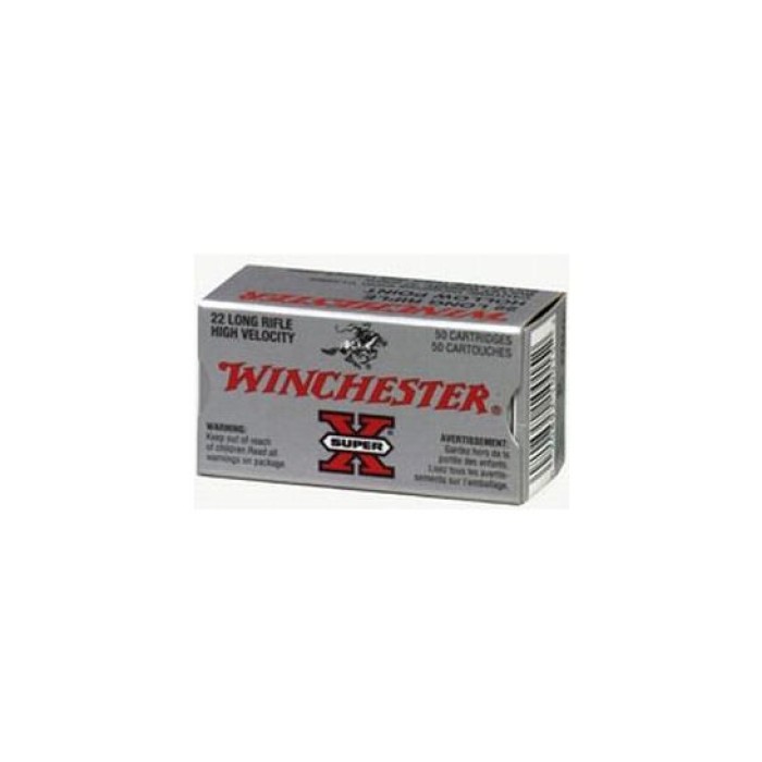 Winchester 22 Long Rifle 37gr LHP HV Super-X Ammunition 500rd Case - X22LRH