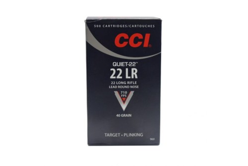 22 LR - 40 Grain LRN - CCI Quiet - 500 Rounds