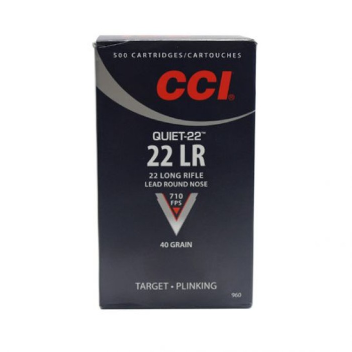 22 LR - 40 Grain LRN - CCI Quiet - 500 Rounds