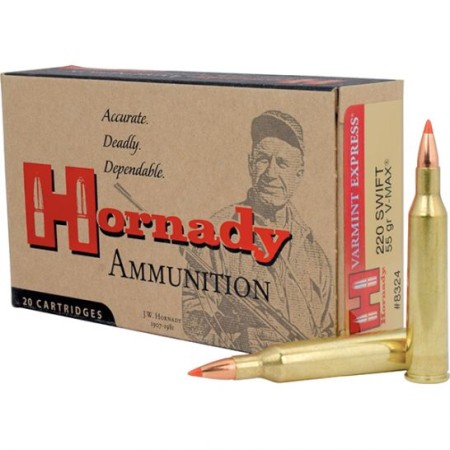 Hornady Varmint Express 220 Swift 55gr V-Max Ammunition 20-Rounds