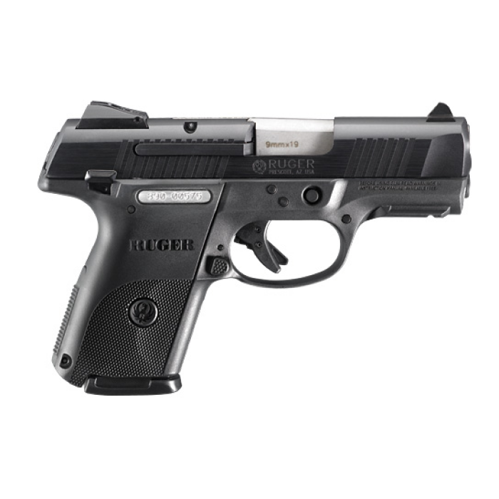 Ruger 3314 Sr9c Compact 9Mm Luger 3.40" 17+1 Black Nitride Front Serrations Black Polymer Grip