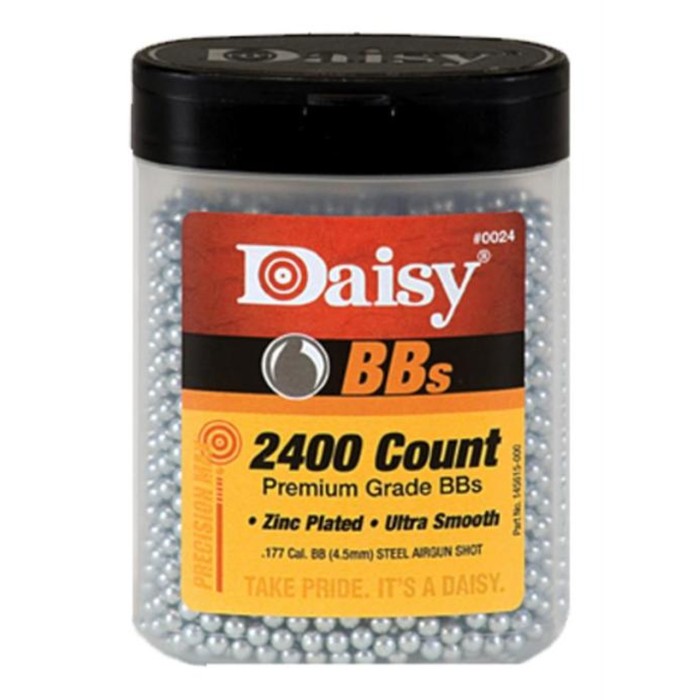 Daisy 24 PrecisionMax  177 BB Zinc-Plated Steel 2400 Per Bottle