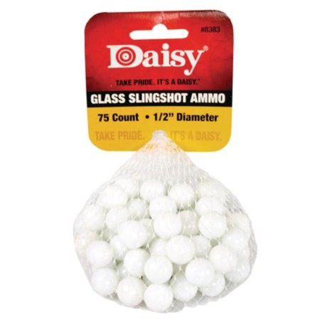 Daisy Powerline Glass Slingshot Ammo, 1/2" Glass Shot, 75 Per Bag 998383-506