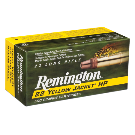 Remington 22 Yellow Jacket .22 Long Rifle 33 Grain Truncated Cone Hollow Point Brass Cased Rimfire Ammo, 50 Rounds, 21074