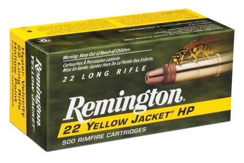 Remington 22 Yellow Jacket .22 Long Rifle 33 Grain Truncated Cone Hollow Point Brass Cased Rimfire Ammo, 50 Rounds, 21074