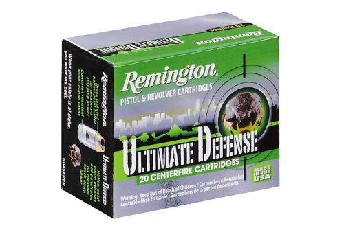 REMINGTON Ultimate Defense 380 ACP 102 Grain BJHP Ammo, 20 Round Box (HD380BN)