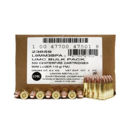 Remington UMC Bulk 9mm Ammo 115-Grain 500-Rounds FMJ