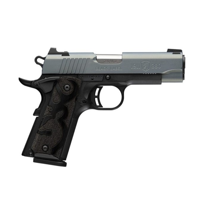 Browning 1911-380 Black Label 380 ACP Pistol with 3.63" Matte Stainless Steel Barrel - 051993492