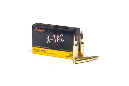 PMC X-Tac 7.62x51mm 147gr FMJ Ammunition, 20 Round Box - 7.62X