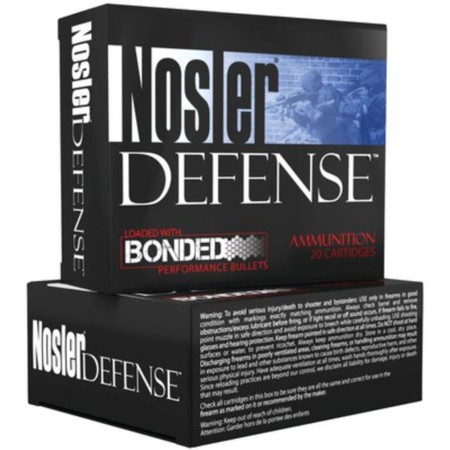 Nosler Defense Bonded .40 S&W 200gr Bonded Jacketed Hollow Point 20rd Box