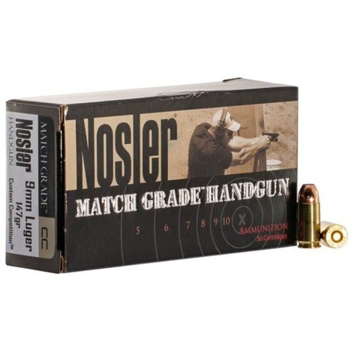 Nosler ASP 9MM, 147gr, JHP - 50 Rounds [MPN: 51325]