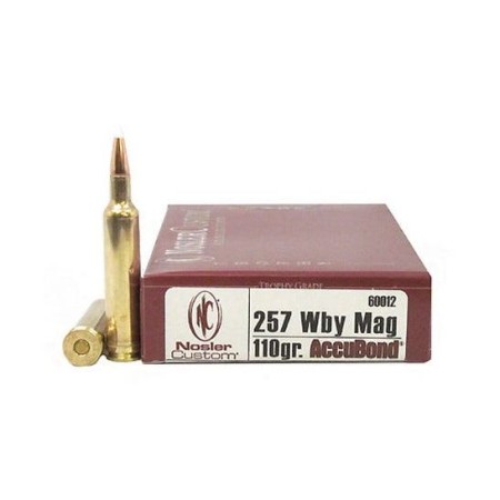 Nosler Trophy Grade 257 Weatherby Mag 110 grain AccuBond Rifle Ammo, 20/Box - 60012