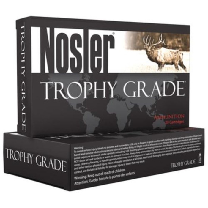 Nosler Trophy Grade Rifle Ammunition 22-250 Rem Bonded Solid Base 64 GR 20/Box 054041600170