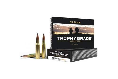 Nosler Trophy Grade 260 Rem 125 grain Partition Rifle Ammo, 20/Box - 60018