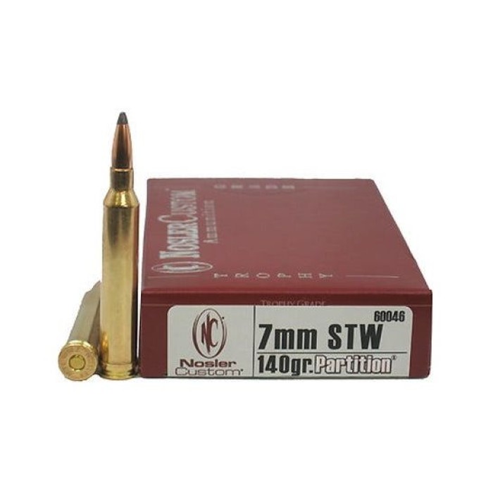 Nosler Trophy Grade 7mm STW 140 grain Partition Rifle Ammo, 20/Box - 60046